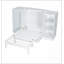 Lit escamotable simple avec tablettes de chevet et garde-robe, blanc