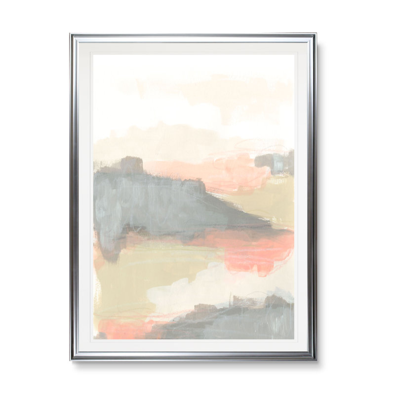 Valley Haze I - Cadre photo, reproduction d'art sur toile, H 24 po x l 20 po x P 1,5 po, Cadre argenté