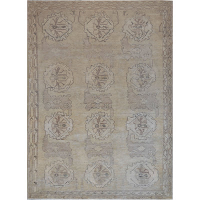 Tapis en laine gris/beige