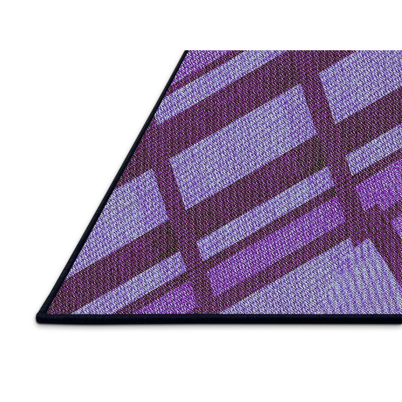 Tapis de zone mauve à motifs, Rectangle 5 pi x 7 pi