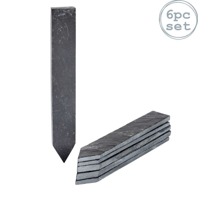 Nicola Spring - Slate Plant Markers - 2 x 15.5cm - Natural