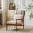 Rowden Mid-Century Modern Lounge Chair With Cushions And Solid Rubberwood Frame-115606361