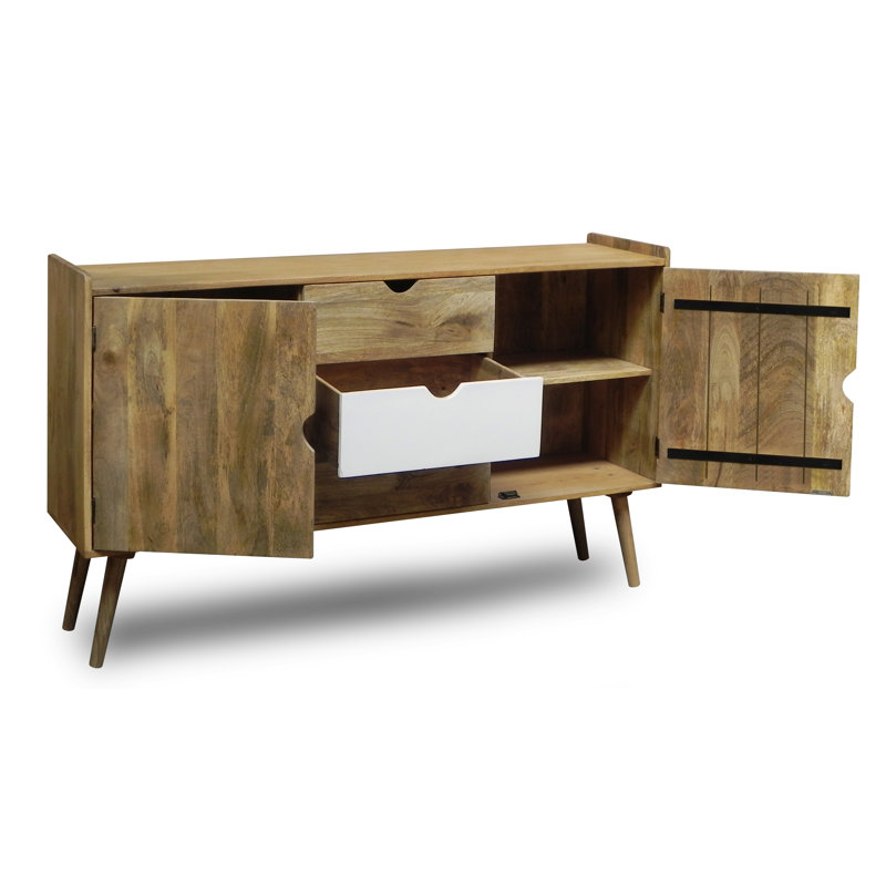Rousseau 150cm Sideboard, Brown/White