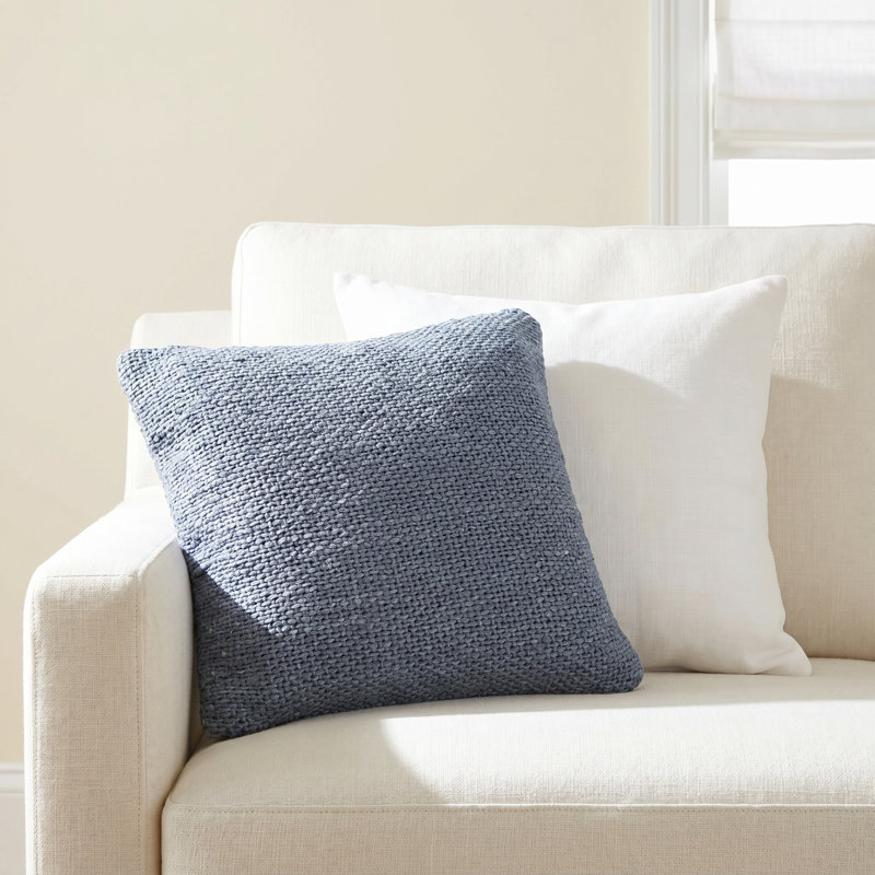 Josiah Square Pillow Cover & Insert, 18" x 18", Pillow Cover Only - No Insert