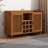 Bar Cabinet with Wine Glass Rack & 2 Doors - -785122882