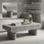 Table basse Mid-Century moderne avec tiroir cannelé et plateau en bois