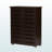 Letha 5-Shelving Space Dark Brown Finish 2-Door Shoe Storage Cabinet, 38.12" H X 29.71" W X 12.8" D