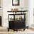 Bar Unit For Liquor, 4 Tier Home Bar Cabinet With Storage Shelves And Footrest, Corner Mini Bar Table With Wine Glass Holder For Home/Kitchen/Bar/Pub, Black