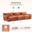 Canapé d'angle modulaire Cloud sans os, canapé en chenille, assise profonde et dossier offrant un bon soutien, base antidérapante, aucun assemblage requis-1832516046-1830955890