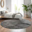 Tapis gris Prisco lavable à la machine de qualité supérieure-641282533