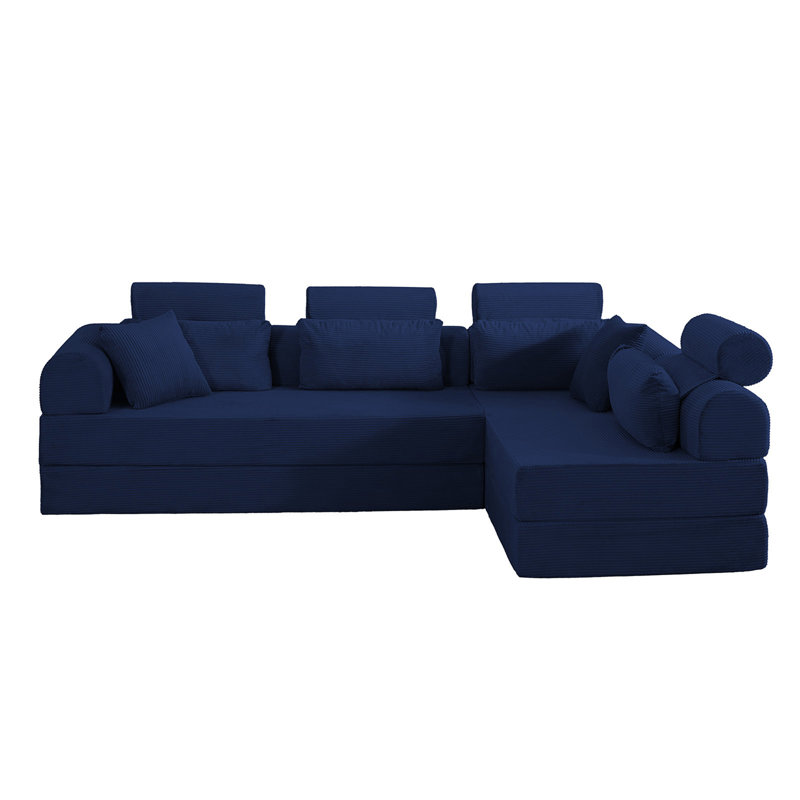 L Shape Modular Sectional Sofa, Blue
