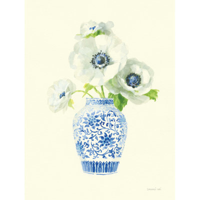 Floral chinoiserie II par Danhui Nai - impression sur toile tendue