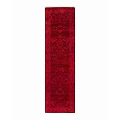 Osbaldo One-of-a-Kind 2' 7" X 9' 10" New Age Runner Wool Area Rug Red