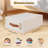 Bed Sheet Organizer 4 Pack - No Insects Entry Sheet Organizers And Storage With Zipper, Label, Handle, Window, Linen Closet Organizers And Storage For Sheet Set, Clothing, Duvet Covers, Blanket