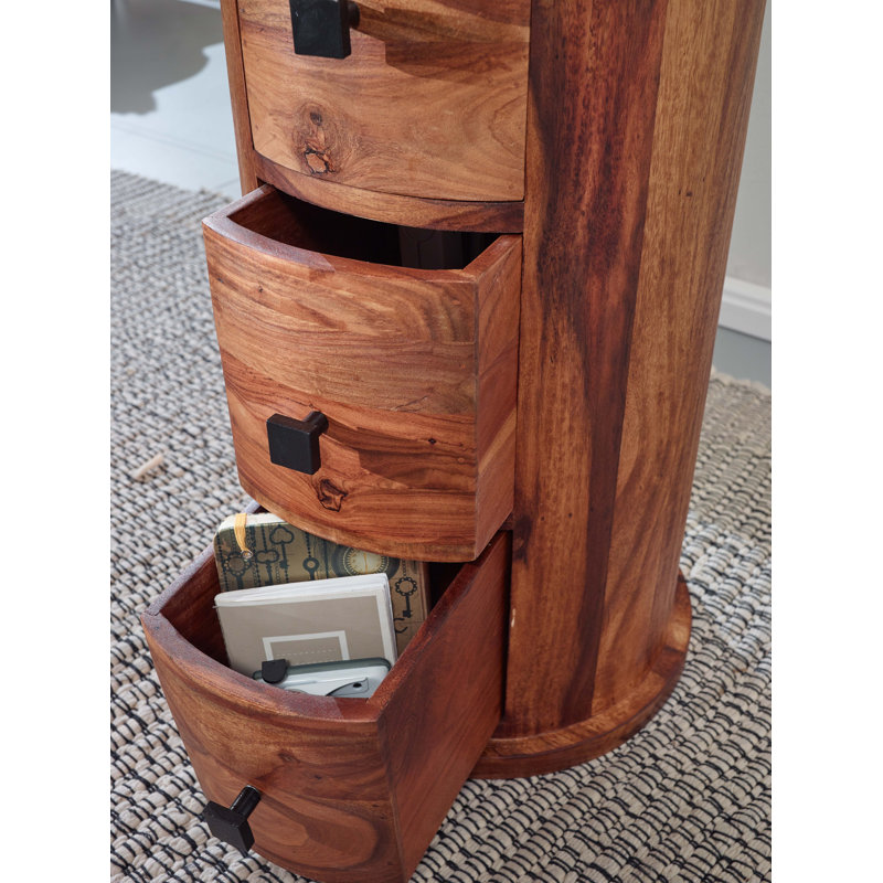 Eligah Solid Wood 35cm W 4 - Drawer Chest of Drawers