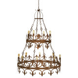 Venetian 12 - Light Candle Style Tiered Chandelier