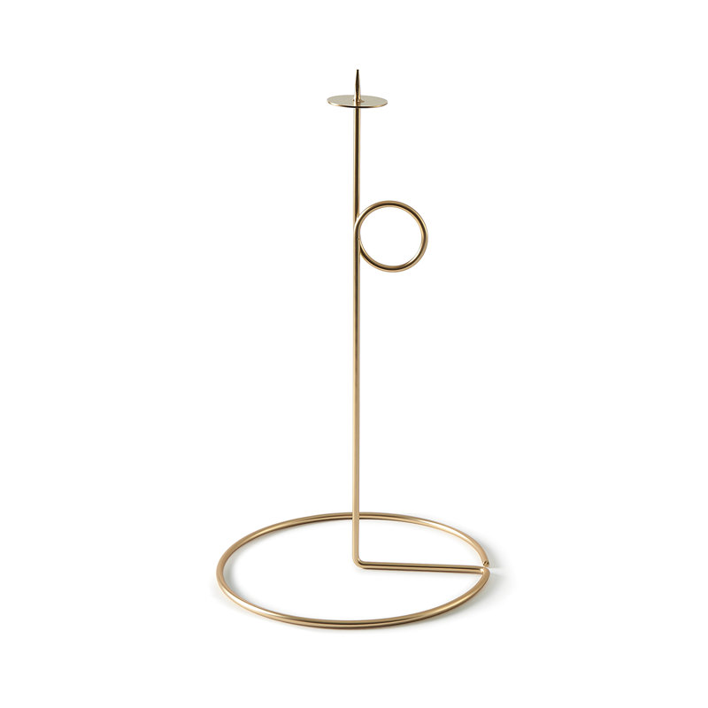 Metal Candlestick, Gold