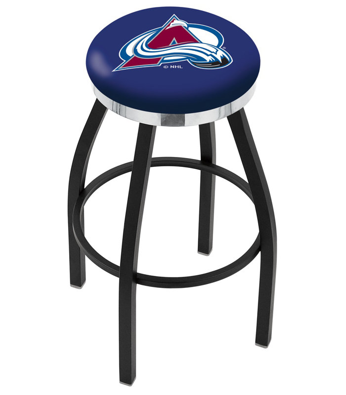 NCAA 30" Swivel Bar Stool, Chrome, Colorado Avalanche