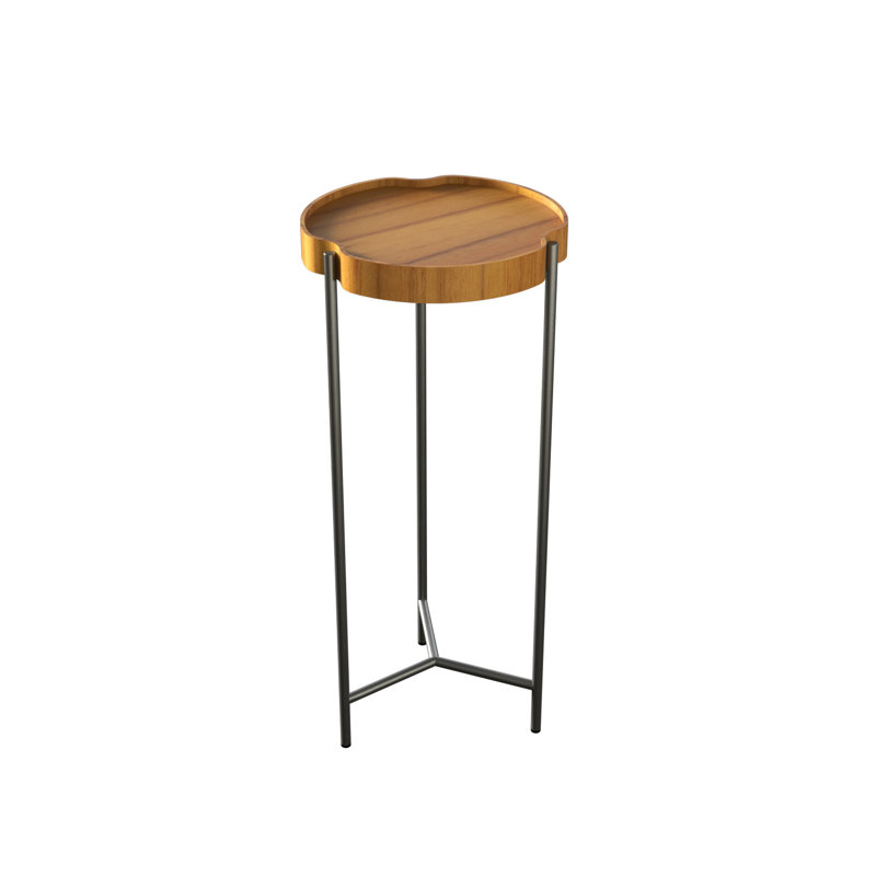 End Table, Teak, 26.4" H x 11.81" W x 11.81" D