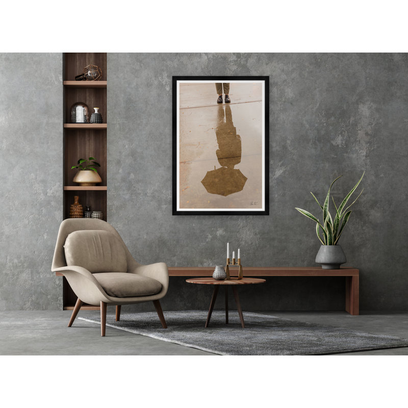 Umbrella Reflection Framed Photographic Print