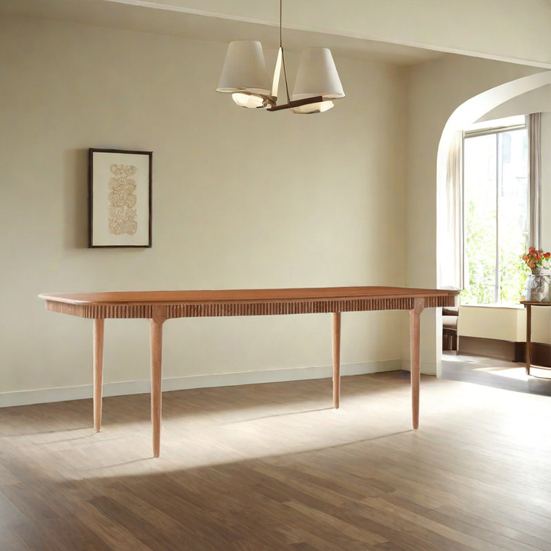 Oak Solid Wood Dining Table, 31.49" W x 70.86" L