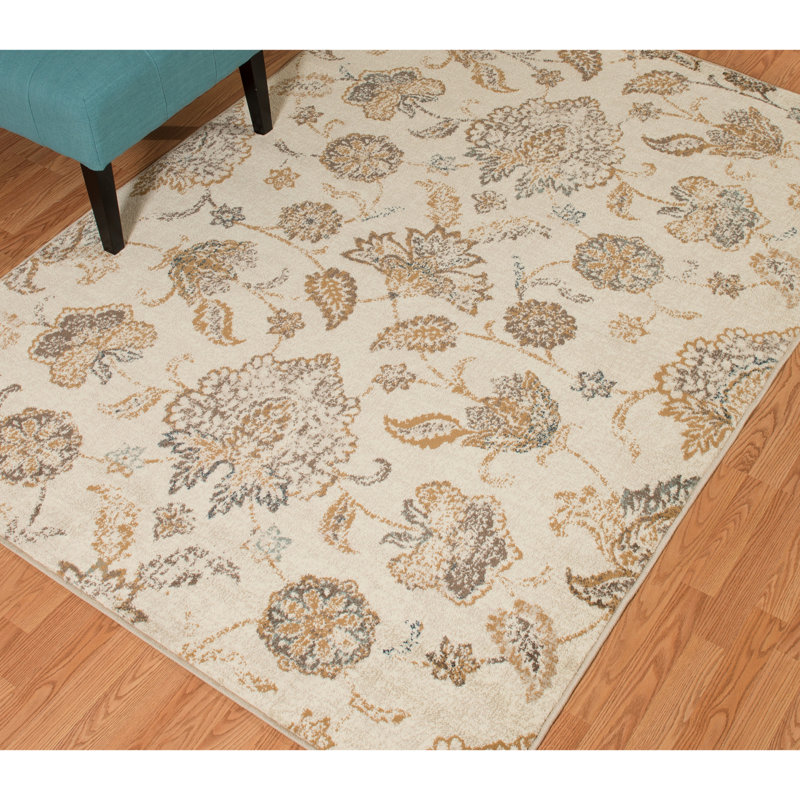 Tapis beige Farwa, Tapis de couloir de 1 pi 1 po x 7 pi 2 po