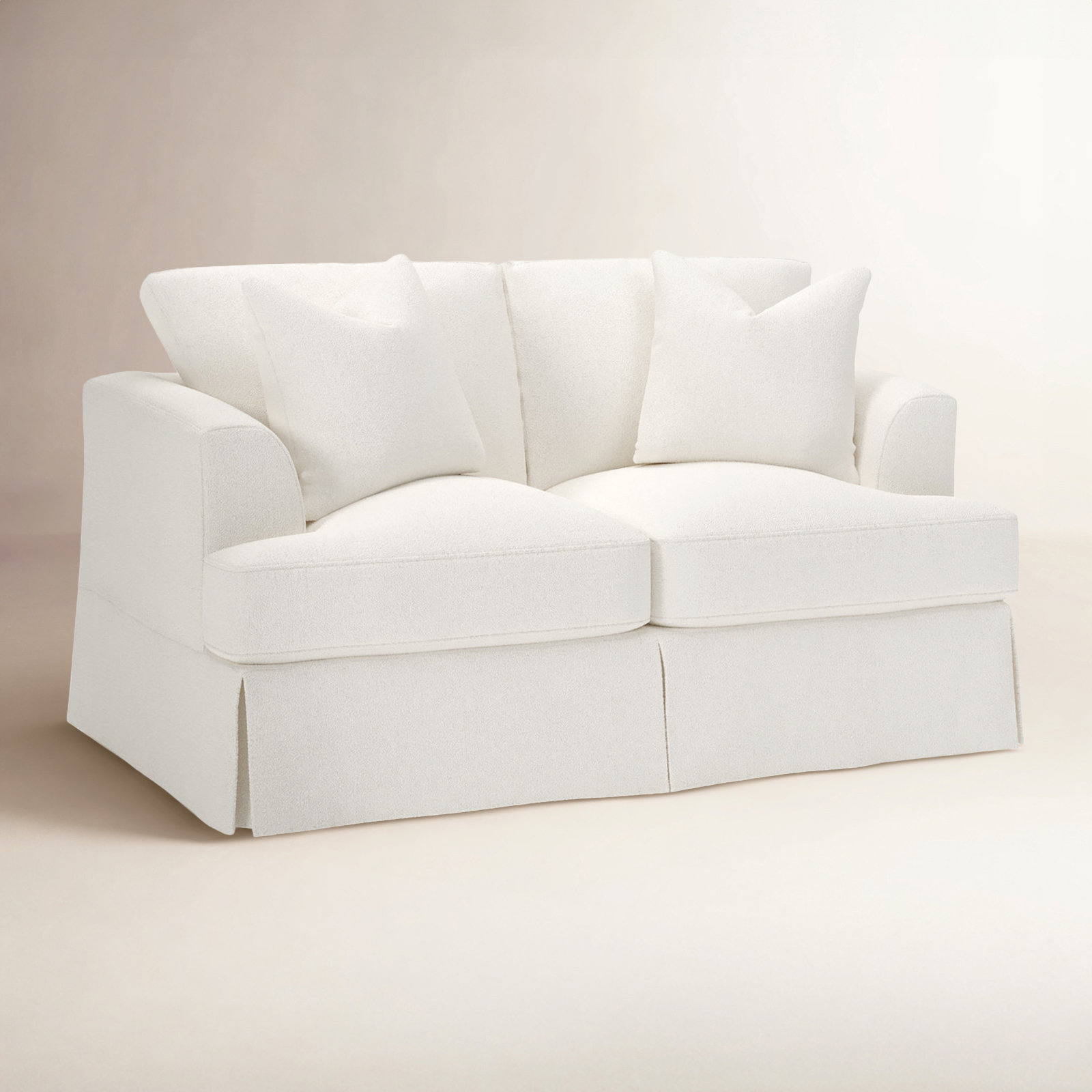 Lucia 66" Linen Loveseat, Apollo Alpaca Boucle