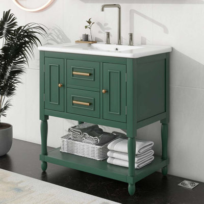 Ensemble de meuble-lavabo simple 30 po avec plateau Claymon