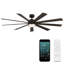 Ventilateur de plafond intelligent d'intérieur / extérieur à 9 pales Wynd XL avec télécommande et ensemble d'éclairage à DEL inclus, fonctionne avec Alexa et une application pour Android-55426050