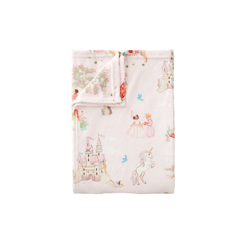 Cosy Fleece Blanket Throw, Pink, Fairytale