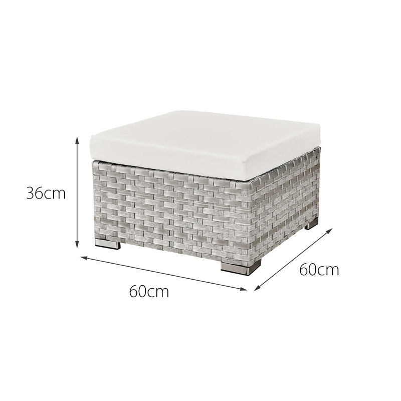 Trinidad Deluxe Rattan 8 Seat Modular Sofa Set, Dove Grey