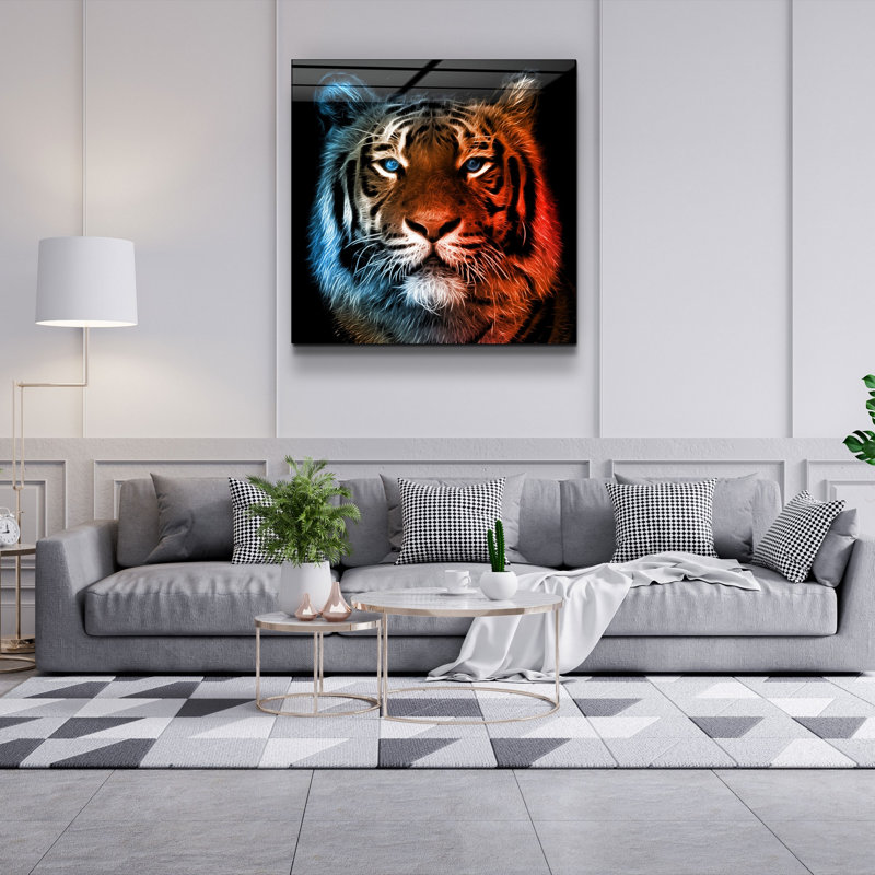 Superbe peinture décorative en verre trempé de 19,7 po x 19,7 po | 100% verre trempé, épaisseur: 0,16 pouce | Impression UV pour des couleurs éclatantes | Parfait pour la décoration intérieure, le salon ou le bureau