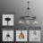 8-Light Modern Black Chandelier Sputnik Chandelier For Dining Room Kitchen Entryway