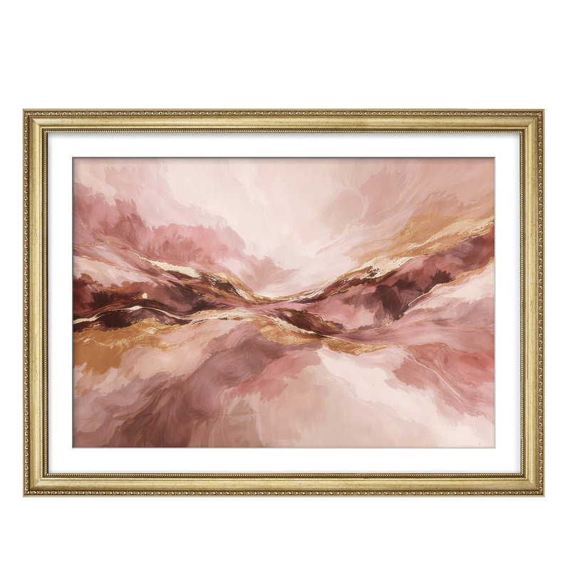 Art mural encadré 26 po x 36 po Blush, H 26 po x l 36 po, Reproduction encadrée avec passe-partout