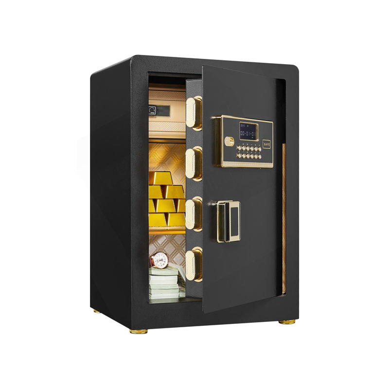 Coffre-fort de bureau d'hôtel en acier allié solide, coffre-fort numérique de sécurité avec clavier électronique, clé de rechange, alerte intelligente, mode silencieux, coffre-fort anti-vol pour les documents de valeur