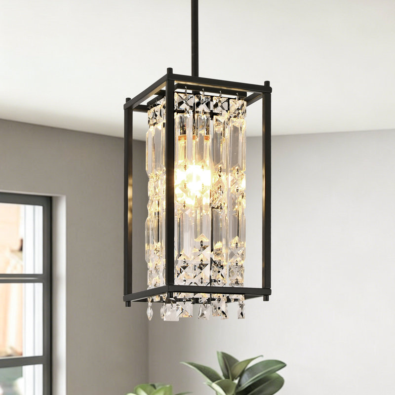 1 - Light Square/Rectangle Pendant, Black