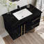 Meuble-lavabo flottant 35,2 po avec lavabo et plateau en faux marbre