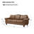 Dielle Transitional 81" Wide Leather Sofa with Solid Wood Legs-102341302