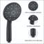 Robinet de douche multifonction noir mat à haute pression avec robinet à main