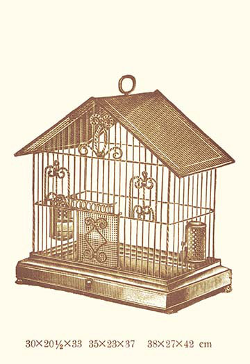 Cage à oiseau ornée a art, H 66 po x l 44 po x P 1,5 po