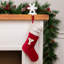 Chaussettes de Noël en velours JOY - 20 po - rouge - ensemble de 3