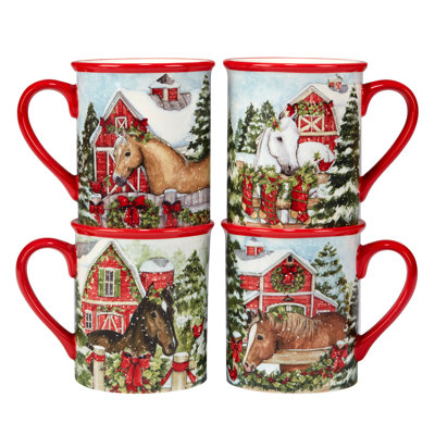 Homestead Christmas Set Of 4 Mug
