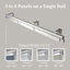 Rail extensible à 6 panneaux en mousseline de soie brodée l 48 po à 84 po x H 91,4 po, largeur du panneau: 15,75 po