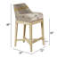 Ensemble de 2 tabourets de bar en bois de manguier fabriqués à la main Avira 