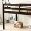 Lit mezzanine simple, fait de bois d'hévéa massif, plateforme 13, accès, lit de couleur de chambre à coucher amélioré, sécurisé, à lattes renforcées