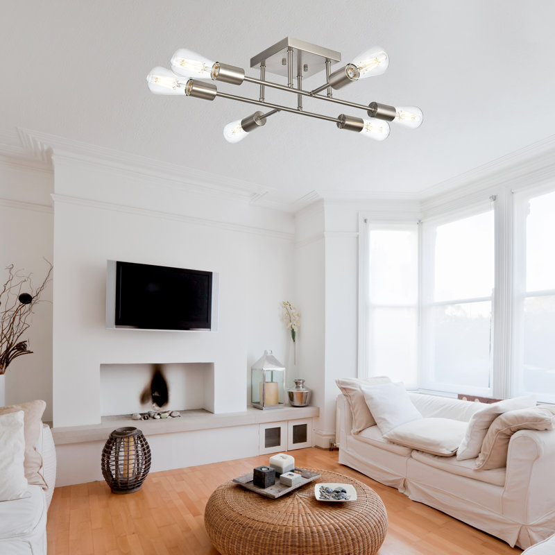 Semi Flush Mount, Brushed Nickel