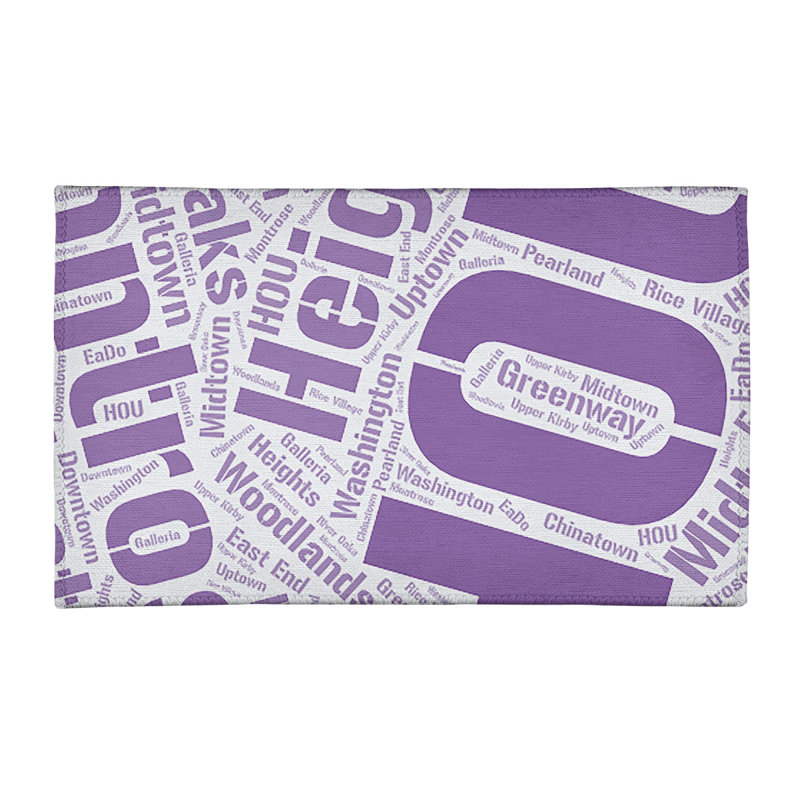 Tapis de zone mauve barhood les districts de à tissage plat rand cites city, Rectangle 2 pi x 3 pi