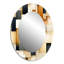 Abstrait blocs taupe abstraits - miroir mural moderne ovale-661840969