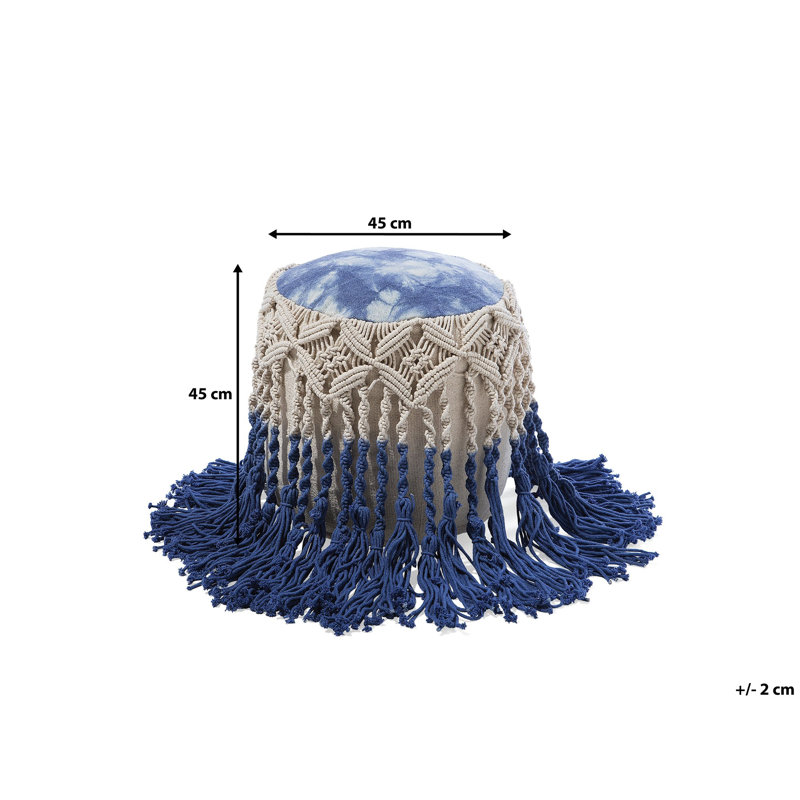 Landeros 45cm W Round Ombre Pouffe