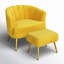 Fauteuil demi-tonneau avec repose-pieds de 26 po Latonia-903339087